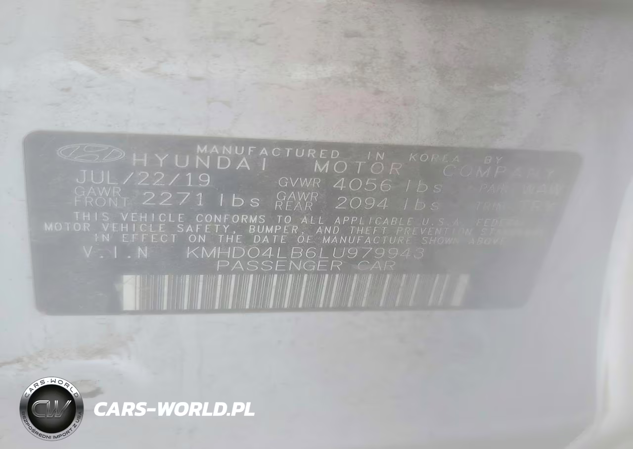 2020 Hyundai Elantra Sport VIN:KMHD04LB6LU979943 - 12