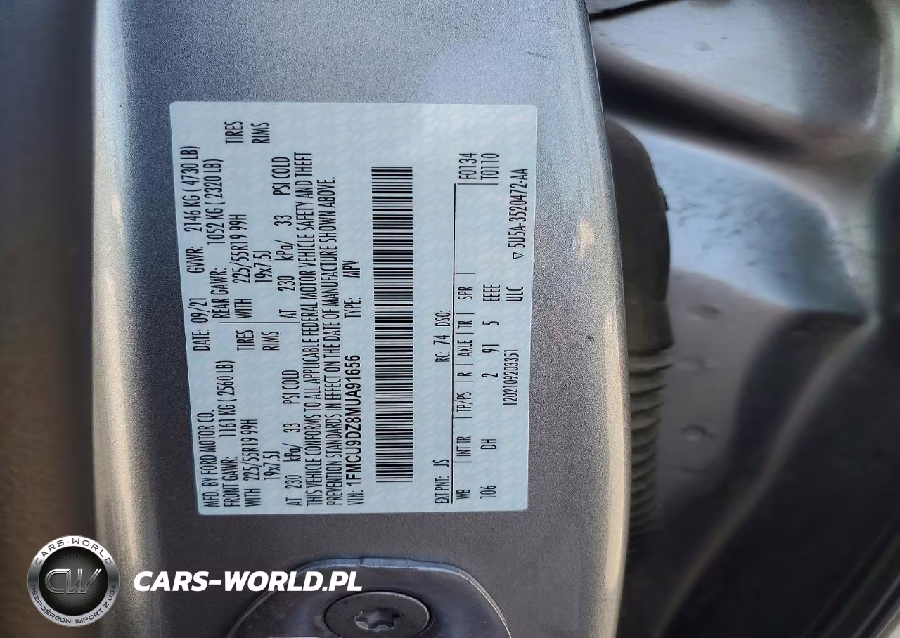 2021 Ford Escape Titanium VIN:1FMCU9DZ8MUA91656 - 13