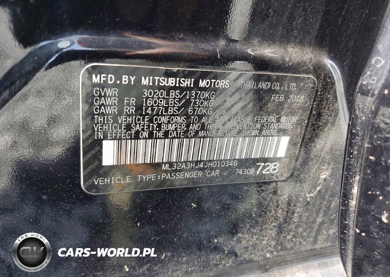 2018 Mitsubishi Mirage Es VIN:ML32A3HJ4JH010346 - 12