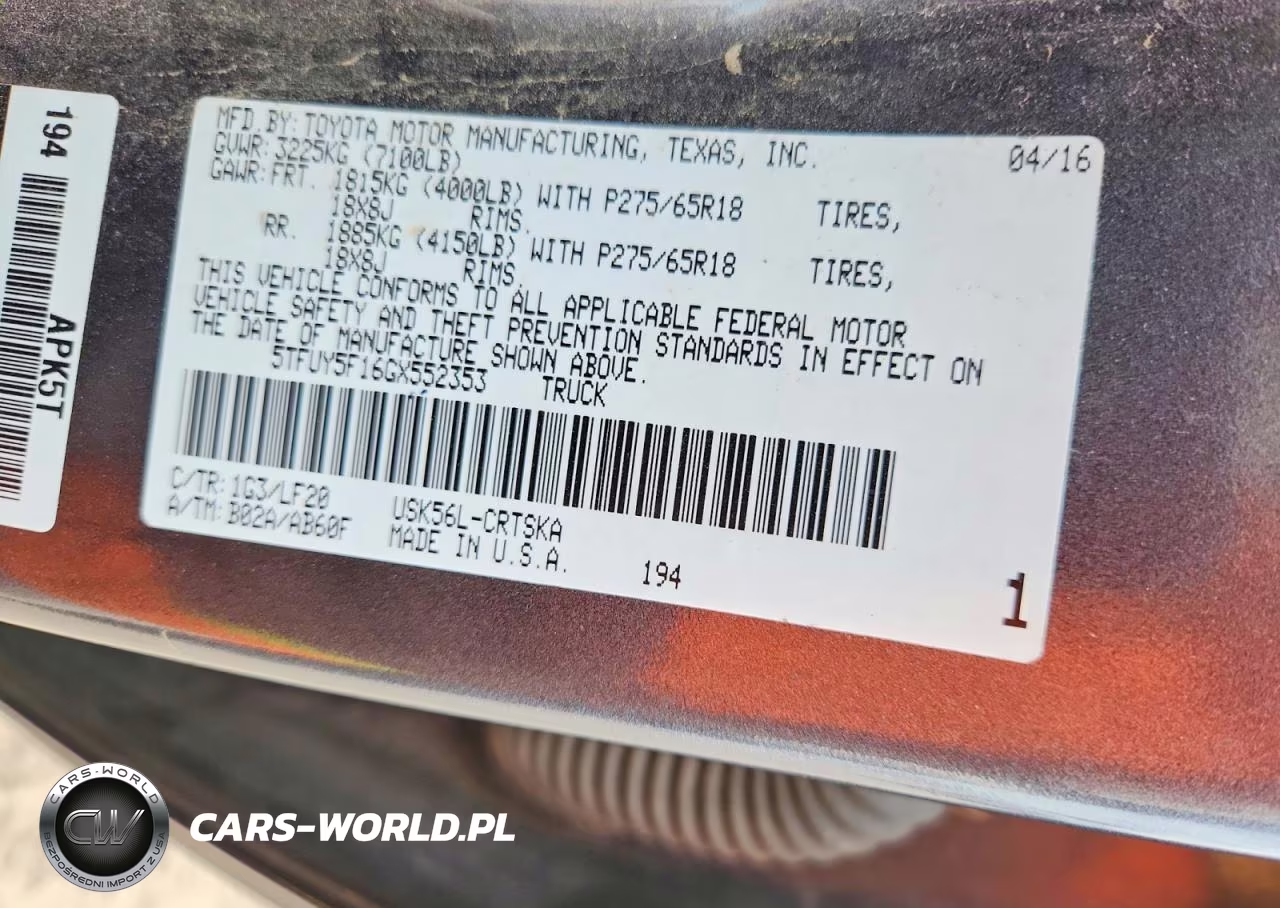 2016 Toyota Tundra Trd Pro VIN:5TFUY5F16GX552353 - 12