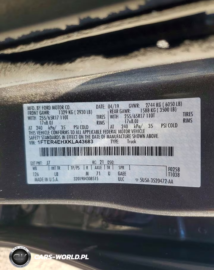 2019 Ford Ranger Xl VIN:1FTER4EHXKLA43683 - 12