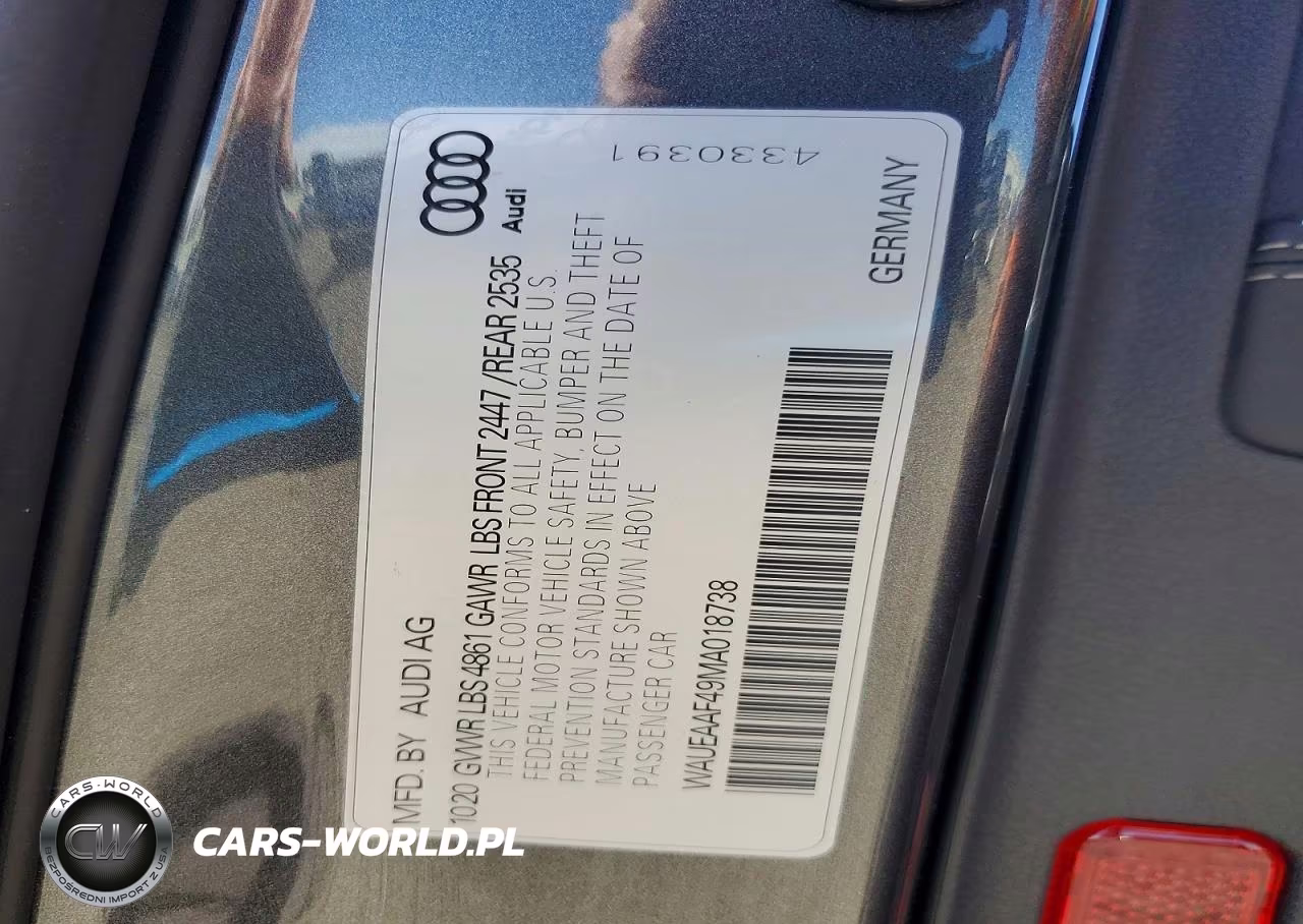 2021 Audi A4 Premium Plus 45 VIN:WAUEAAF49MA018738 - 13