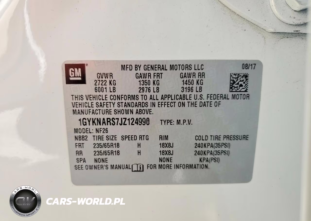 2018 Cadillac Xt5 VIN:1GYKNARS7JZ124990 - 13