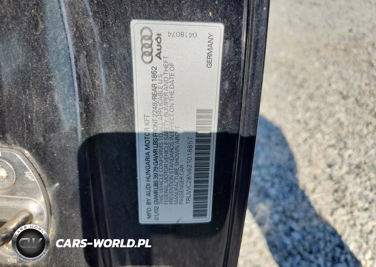 2002 Audi Tt Quattro VIN:TRUWC28N621018857 - 12