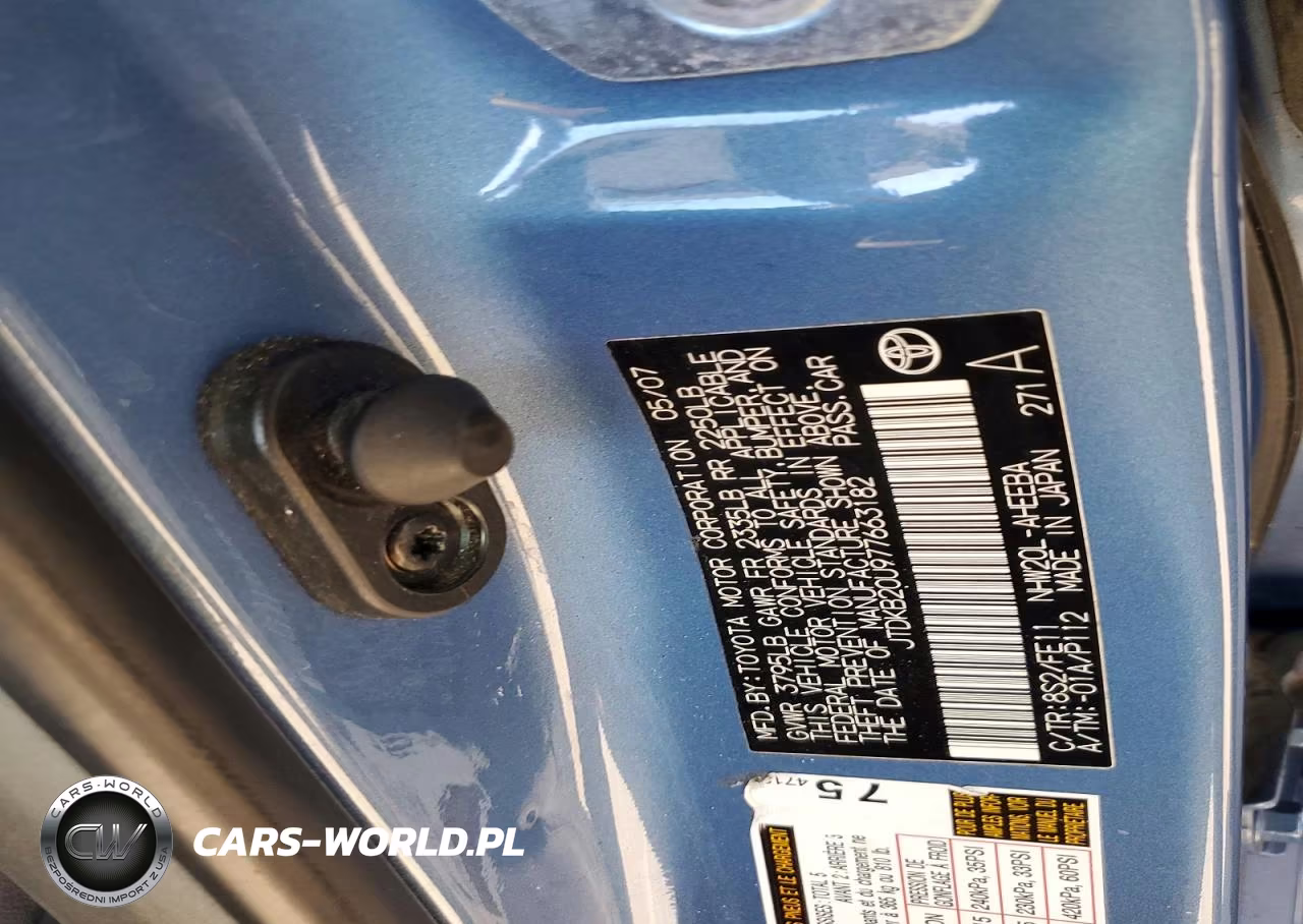 2007 Toyota Prius Base VIN:JTDKB20U977663182 - 12