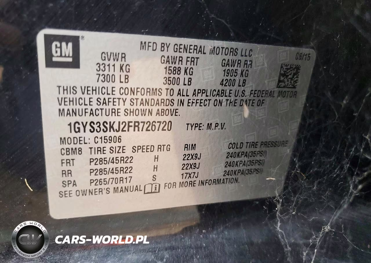 2015 Cadillac Escalade Esv Luxury VIN:1GYS3SKJ2FR726720 - 13