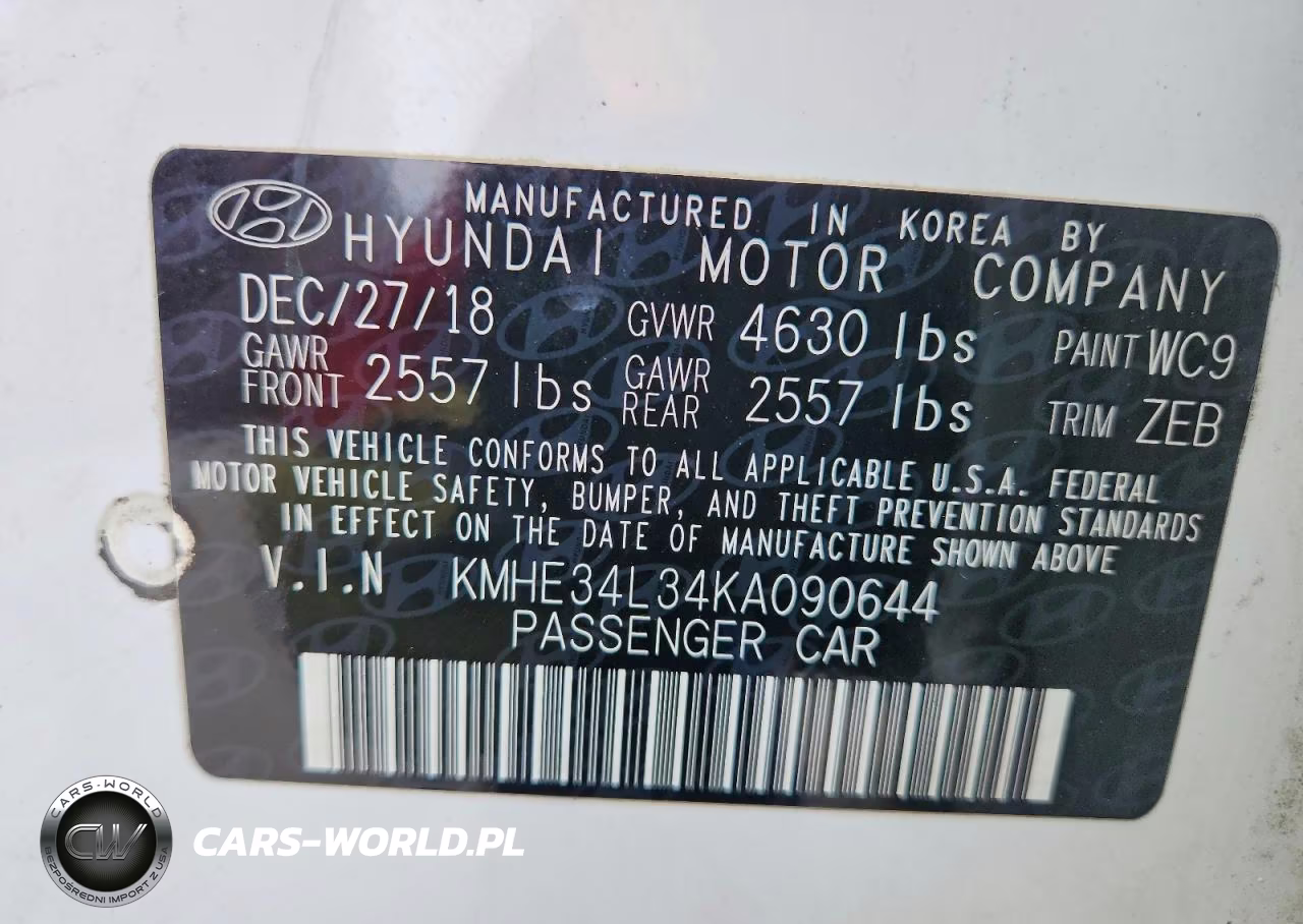 2019 Hyundai Sonata Hybrid Limited VIN:KMHE34L34KA090644 - 13