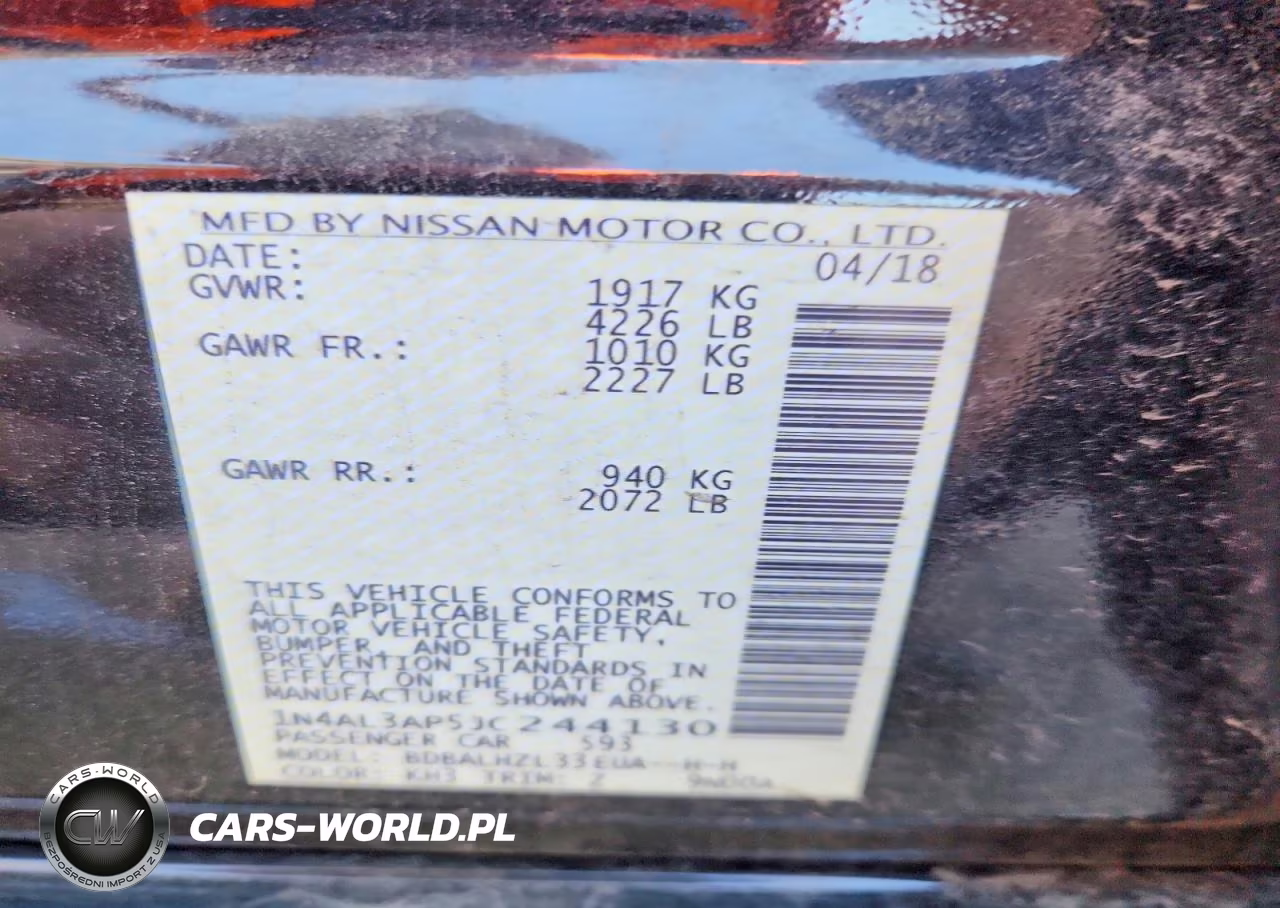 2018 Nissan Altima 2.5 Sr VIN:1N4AL3AP5JC244130 - 12