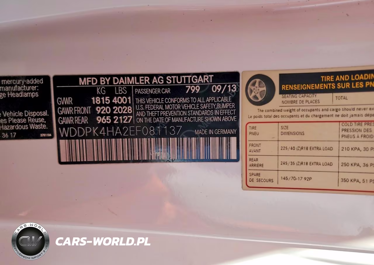 2014 Mercedes-Benz Slk 250 VIN:WDDPK4HA2EF081137 - 13