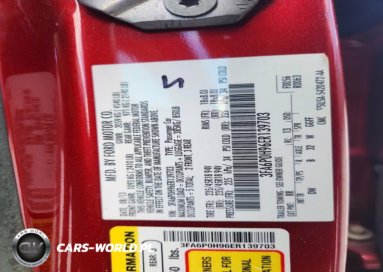 2014 Ford Fusion Se VIN:3FA6P0H96ER139703 - 13