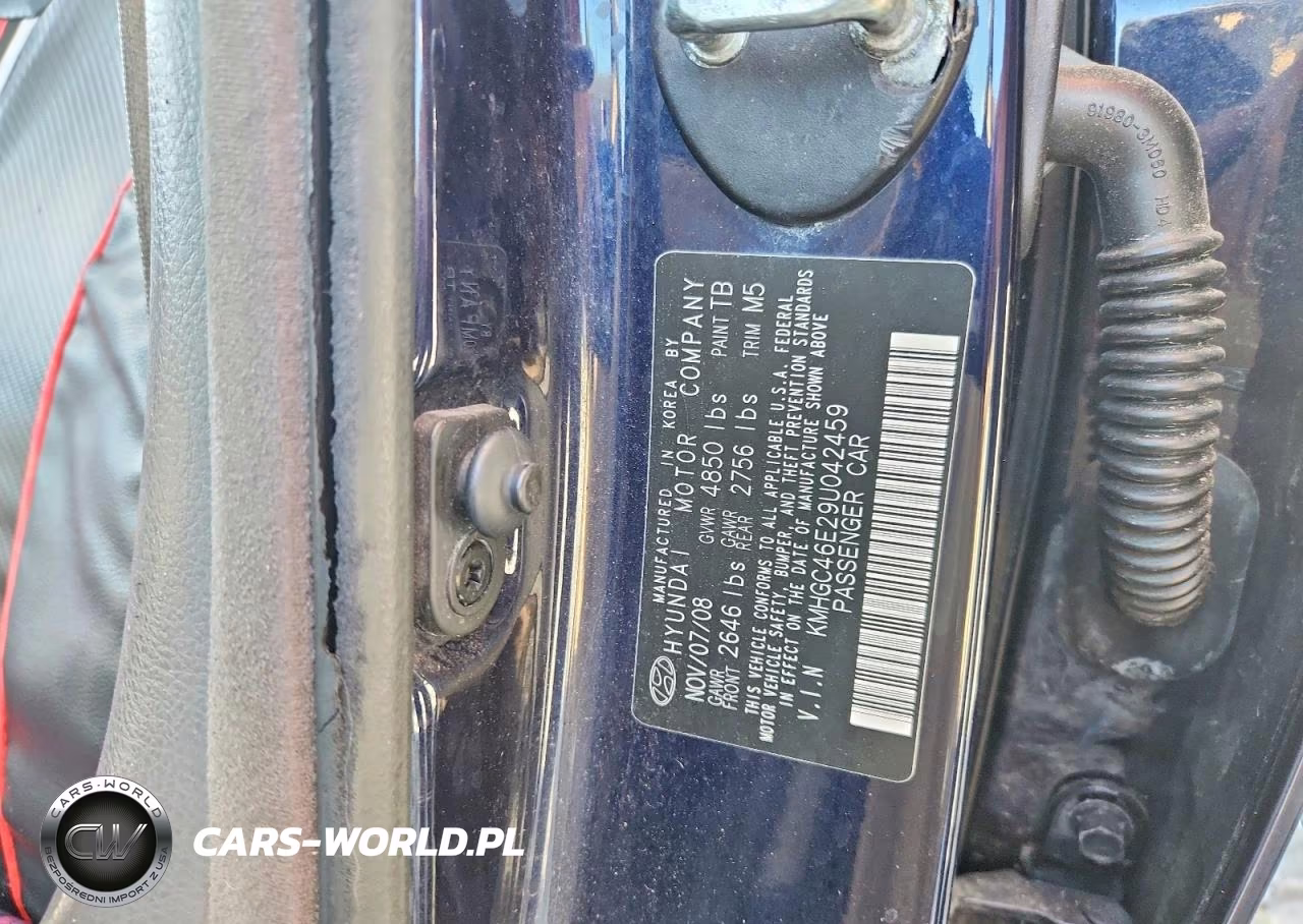 2009 Hyundai Genesis 3.8L VIN:KMHGC46E29U042459 - 12