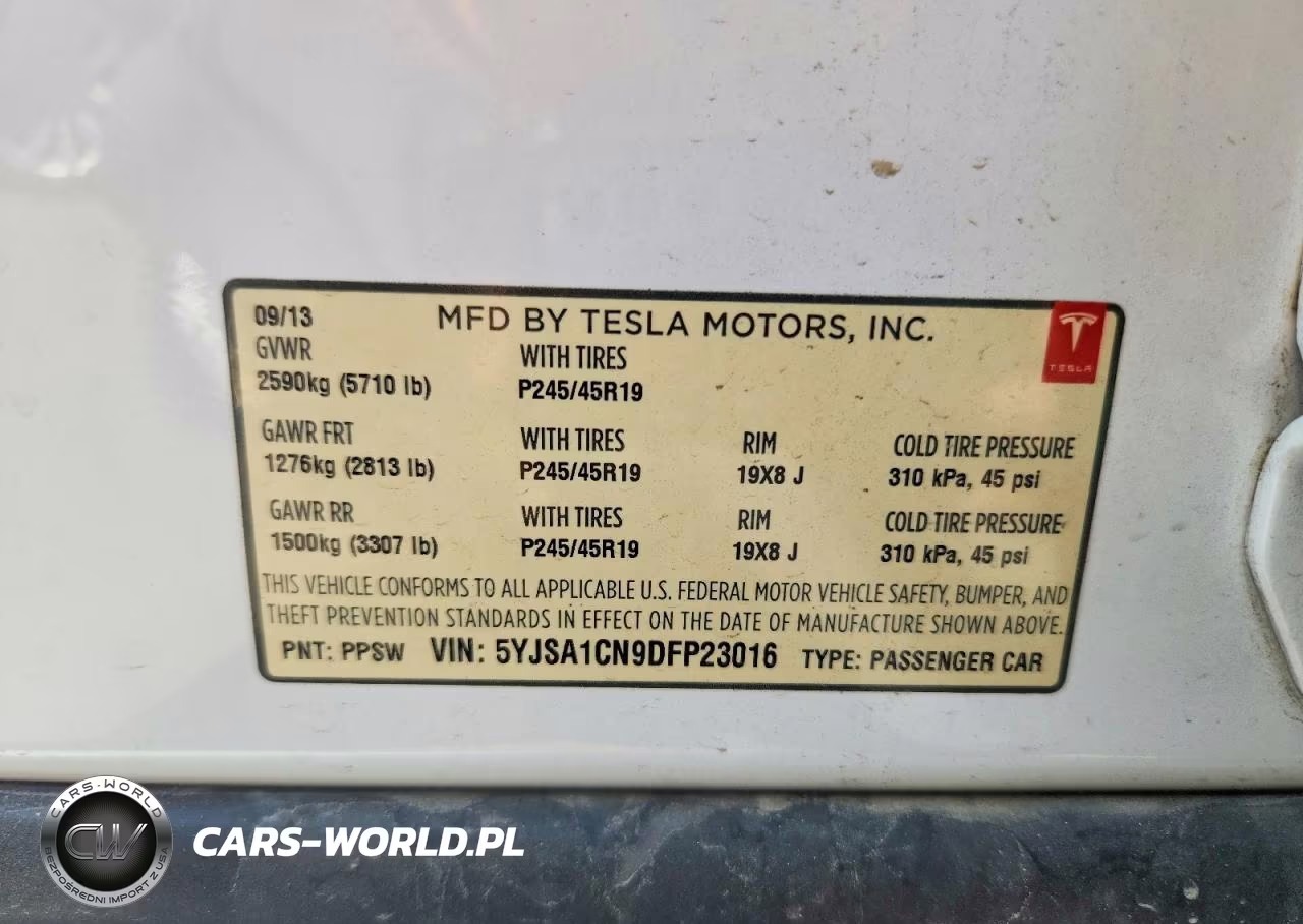 2013 Tesla Model S VIN:5YJSA1CN9DFP23016 - 12
