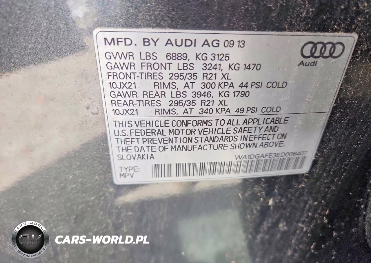 2014 Audi Q7 Prestige VIN:WA1DGAFE3ED006407 - 13