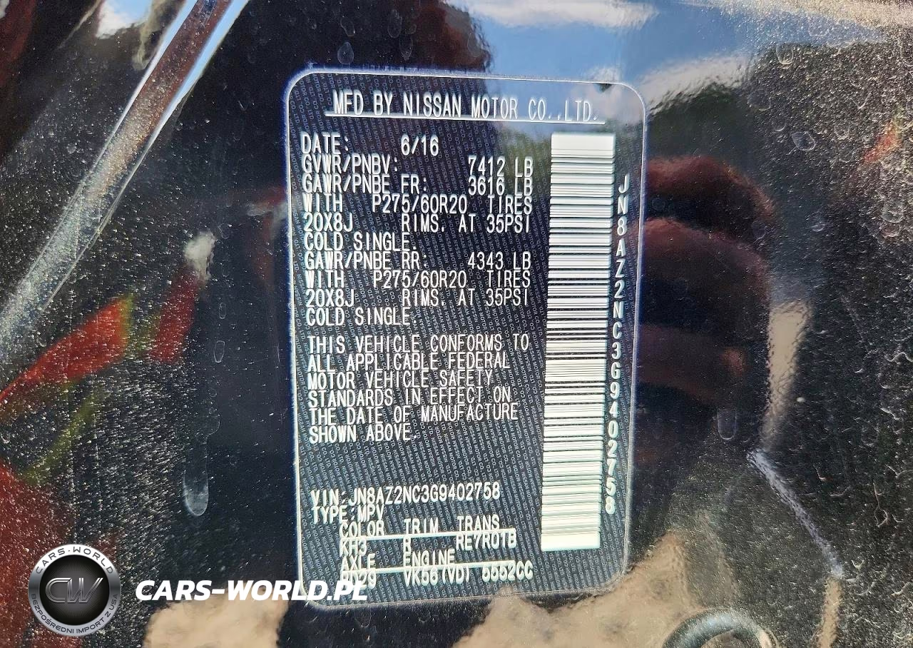 2016 Infiniti Qx80 Base VIN:JN8AZ2NC3G9402758 - 14