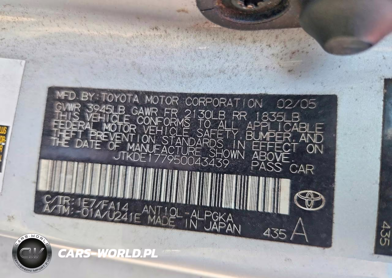 2005 Scion Tc Base VIN:JTKDE177950043439 - 12