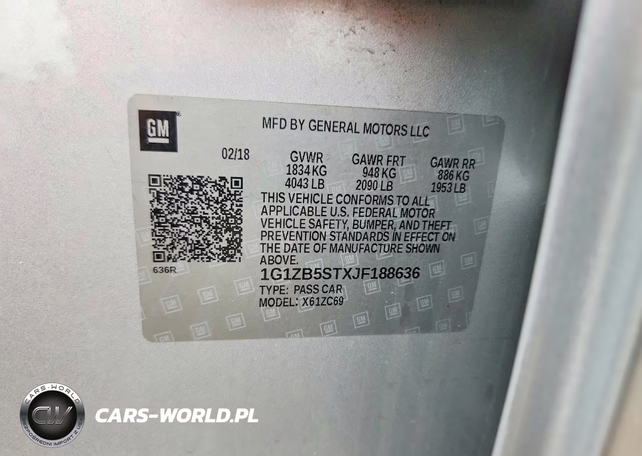 2018 Chevrolet Malibu Ls VIN:1G1ZB5STXJF188636 - 12