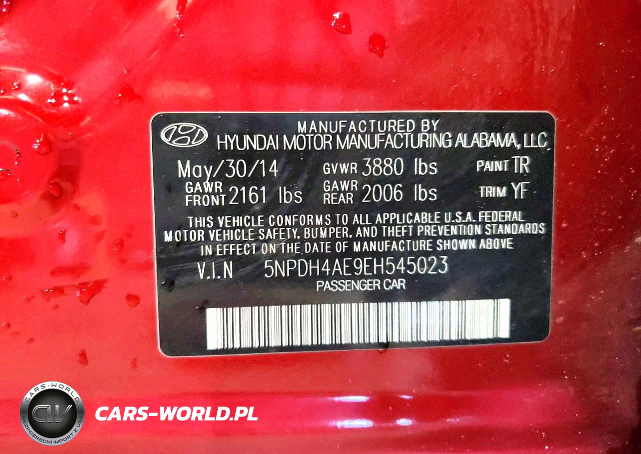 2014 Hyundai Elantra Se VIN:5NPDH4AE9EH545023 - 13