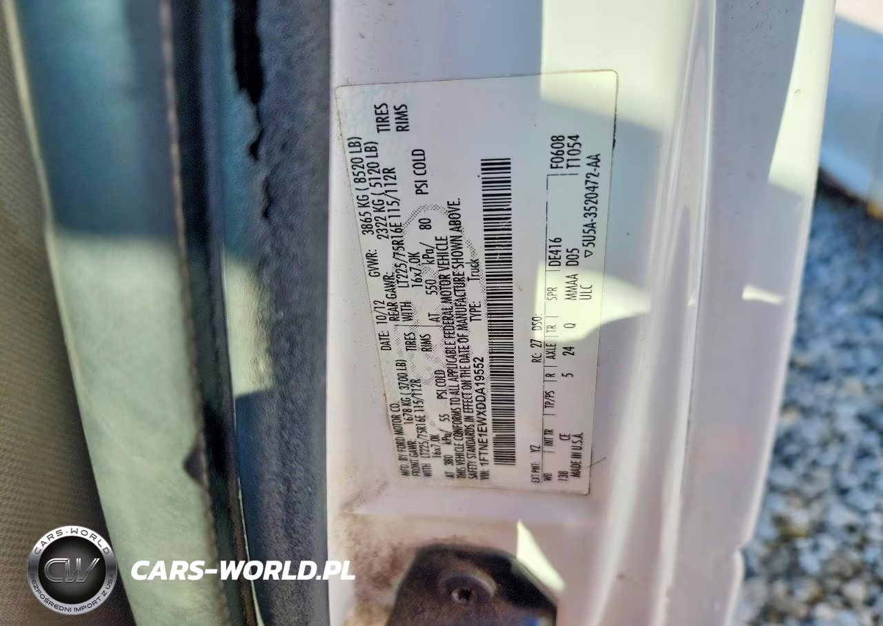 2013 Ford E150 Delivery Van VIN:1FTNE1EWXDDA19552 - 12