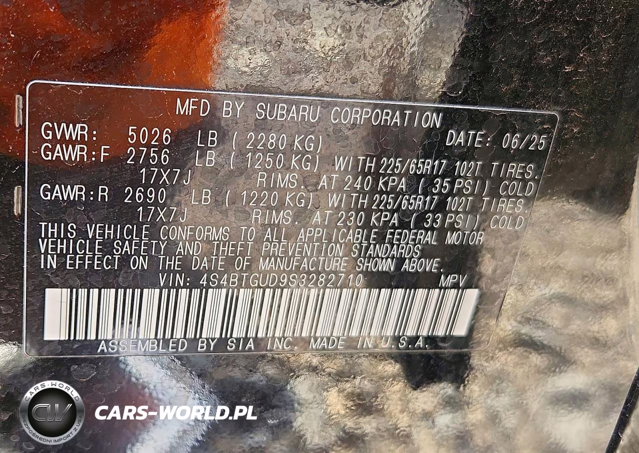 2025 Subaru Outback Wilderness VIN:4S4BTGUD9S3282710 - 13