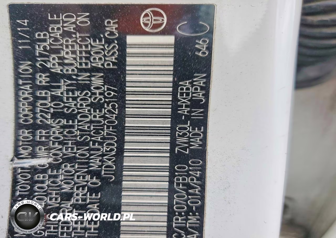 2015 Toyota Prius Three VIN:JTDKN3DU7F0425197 - 12