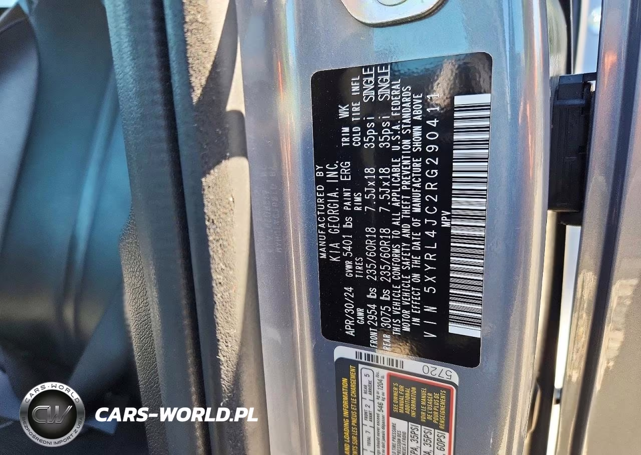 2024 Kia Sorento S VIN:5XYRL4JC2RG290411 - 13