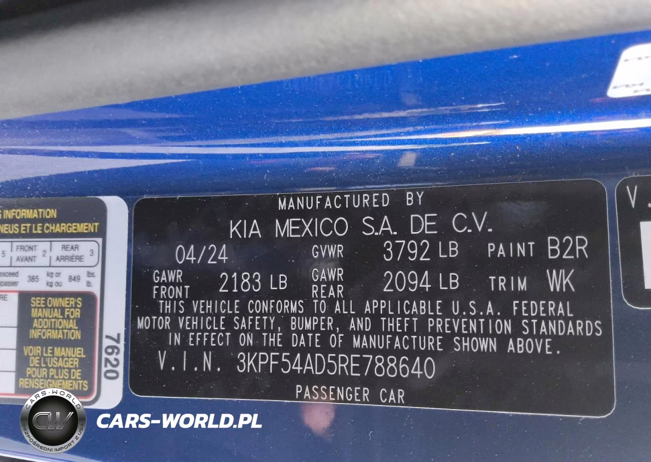 2024 Kia Forte Gt Line VIN:3KPF54AD5RE788640 - 12