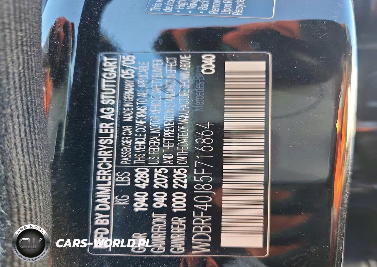 2005 Mercedes-Benz C 230K Sport Sedan VIN:WDBRF40J85F716864 - 13