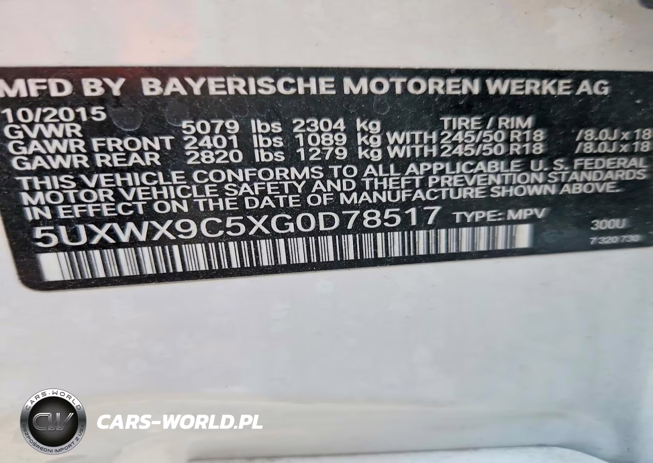 2016 BMW X3 xDrive28I VIN:5UXWX9C5XG0D78517 - 13