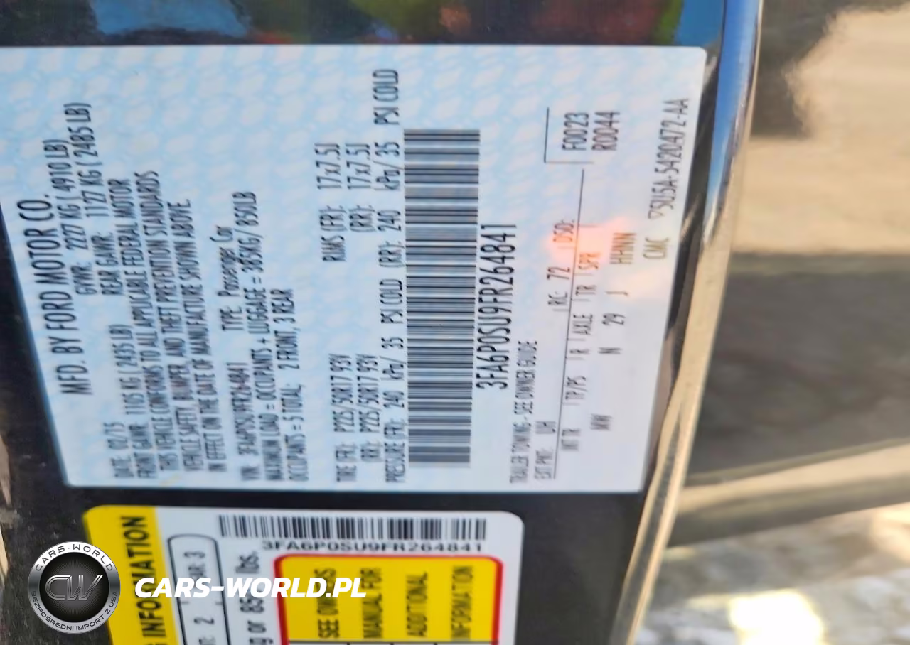 2015 Ford Fusion Titanium Phev VIN:3FA6P0SU9FR264841 - 12