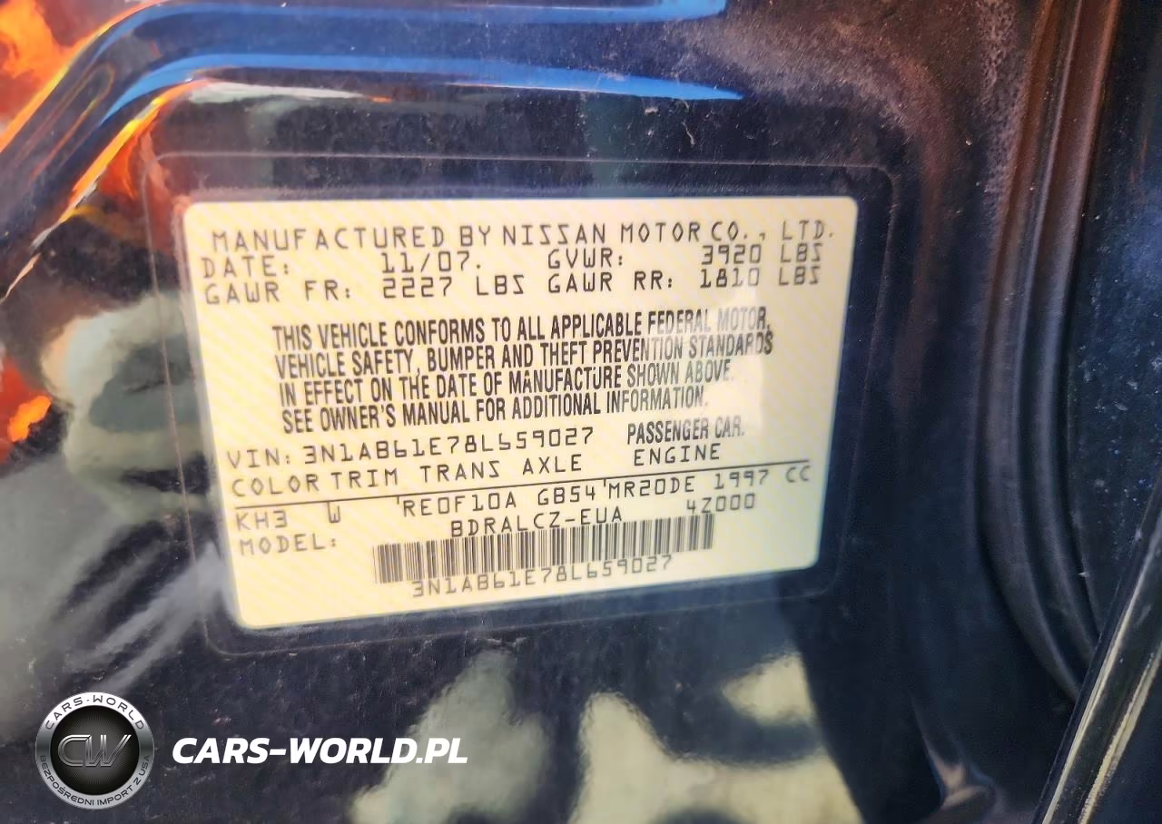 2008 Nissan Sentra VIN:3N1AB61E78L659027 - 12