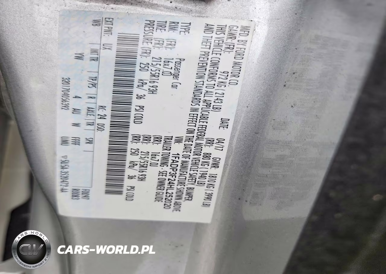 2017 Ford Focus Se VIN:1FADP3F24HL252020 - 12