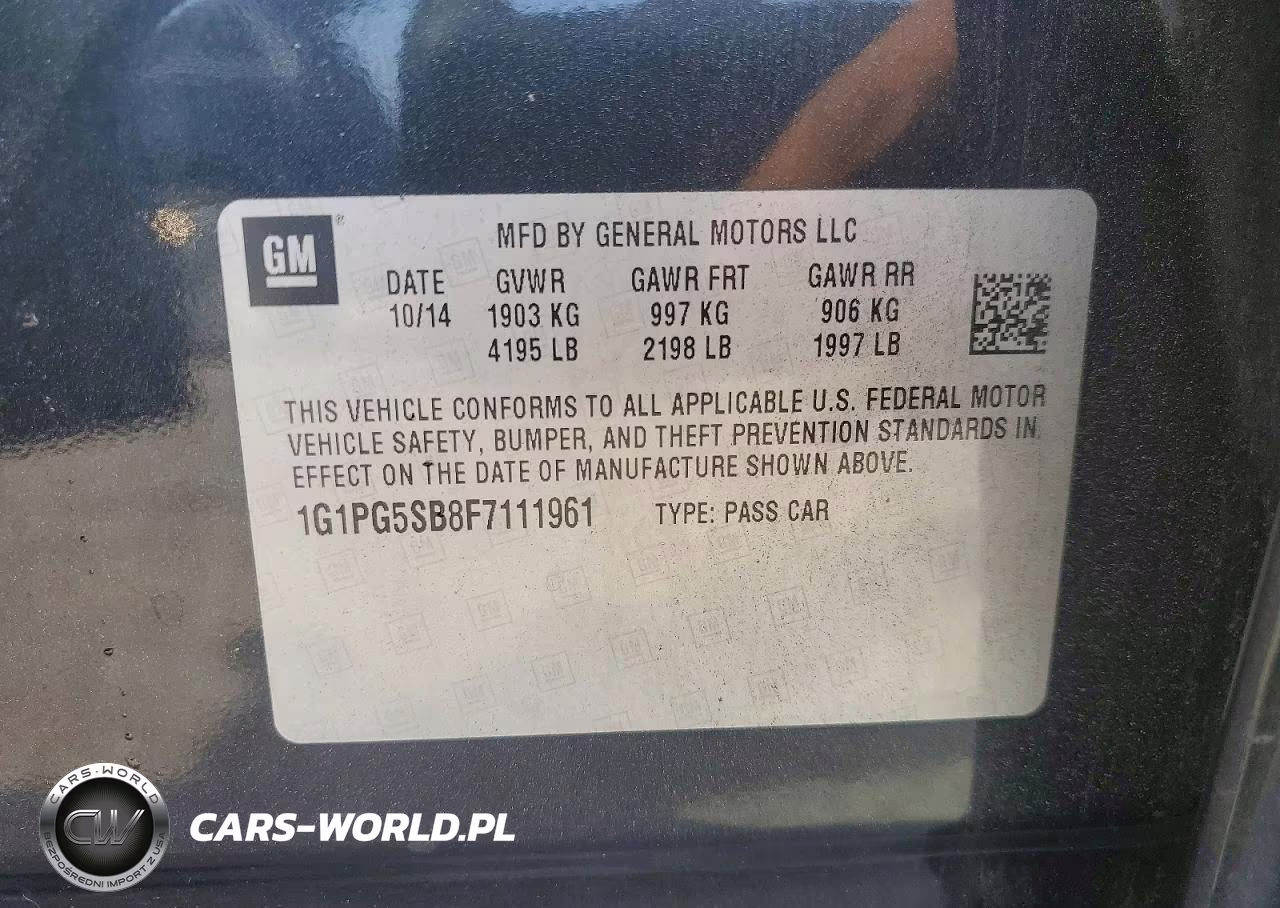 2015 Chevrolet Cruze Ltz VIN:1G1PG5SB8F7111961 - 12