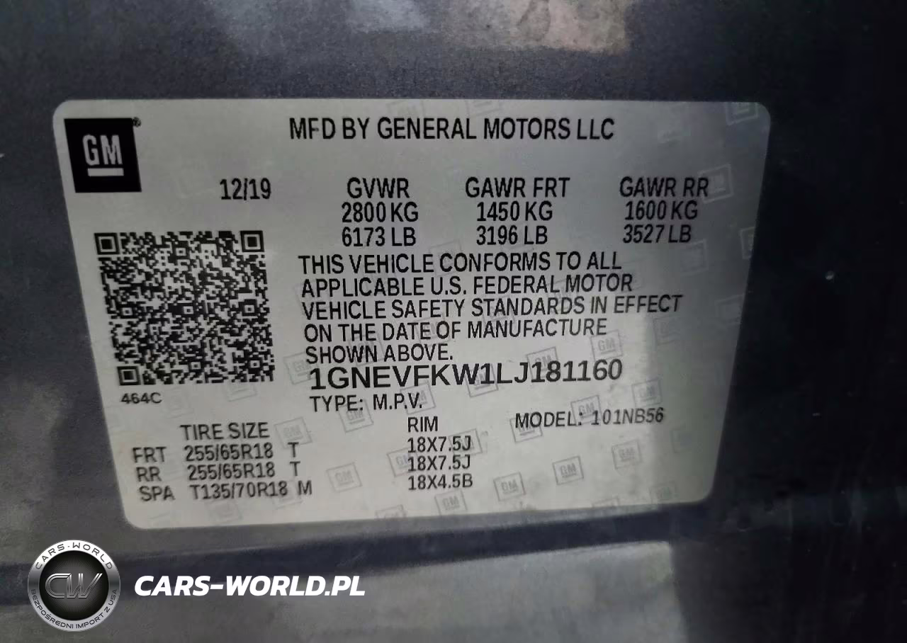 2020 Chevrolet Traverse Ls VIN:1GNEVFKW1LJ181160 - 13