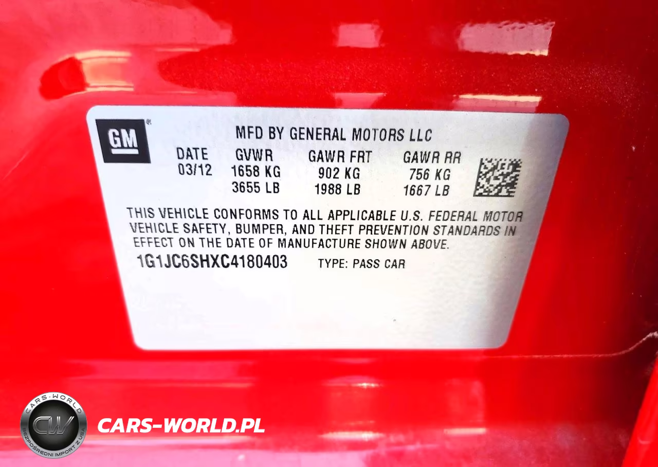 2012 Chevrolet Sonic Lt VIN:1G1JC6SHXC4180403 - 12
