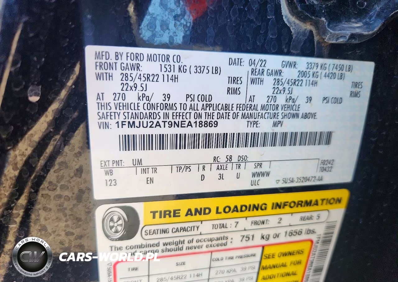 2022 Ford Expedition Limited VIN:1FMJU2AT9NEA18869 - 13