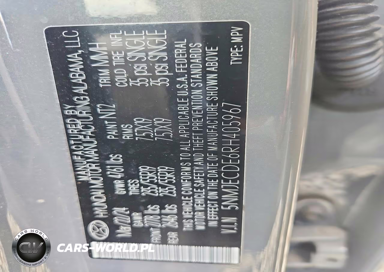 2024 Hyundai Tucson Limited VIN:5NMJECDE6RH405967 - 13