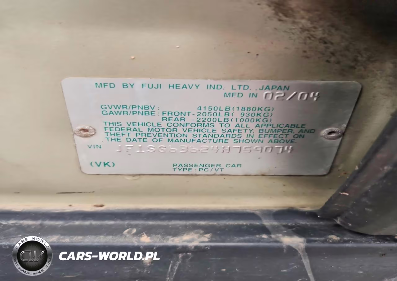 2004 Subaru Forester 2.5X VIN:JF1SG63624H759074 - 13