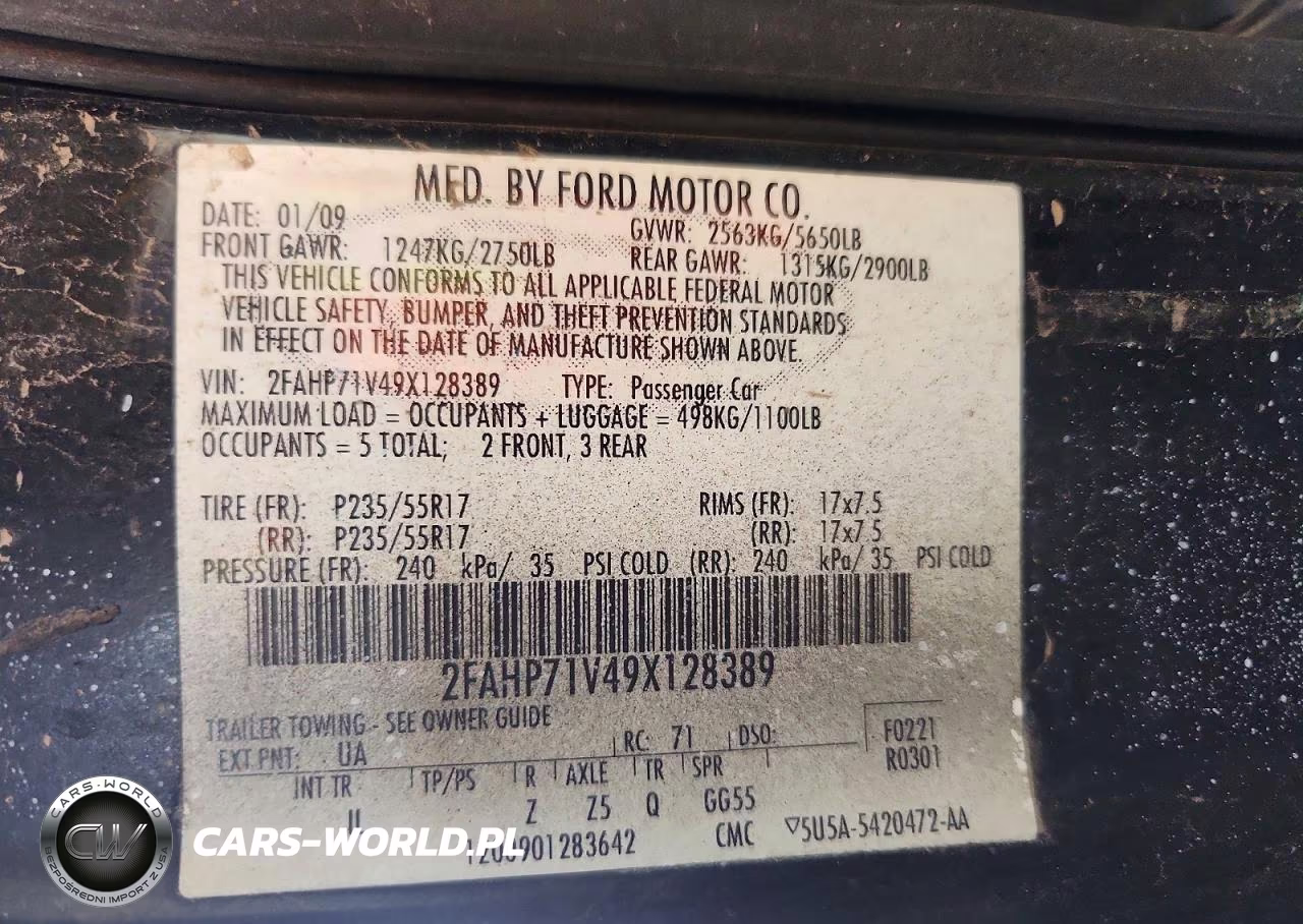 2009 Ford Crown Victoria Police Interceptor VIN:2FAHP71V49X128389 - 12