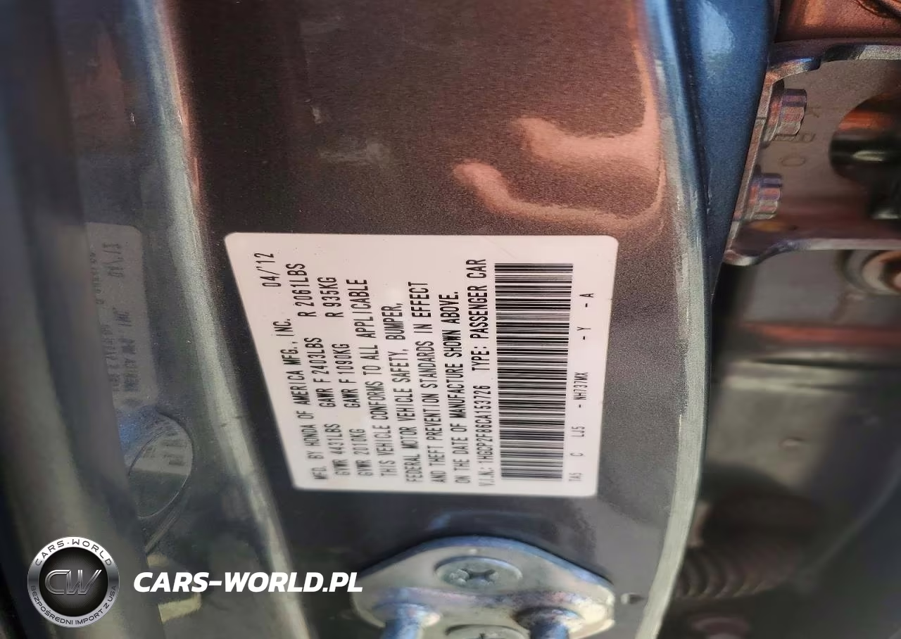 2012 Honda Accord Exl VIN:1HGCP2F86CA153726 - 13