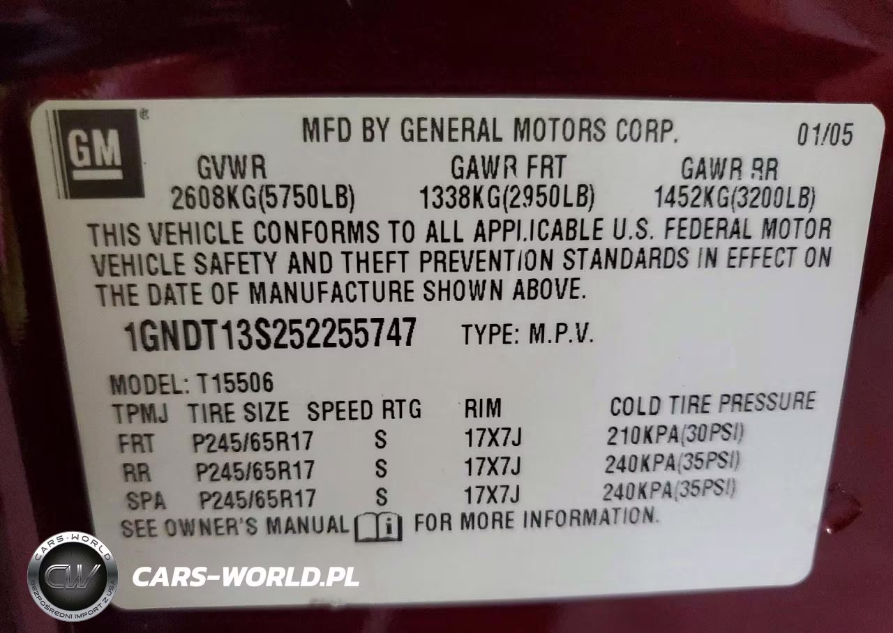 2005 Chevrolet Trailblazer Ls VIN:1GNDT13S252255747 - 14