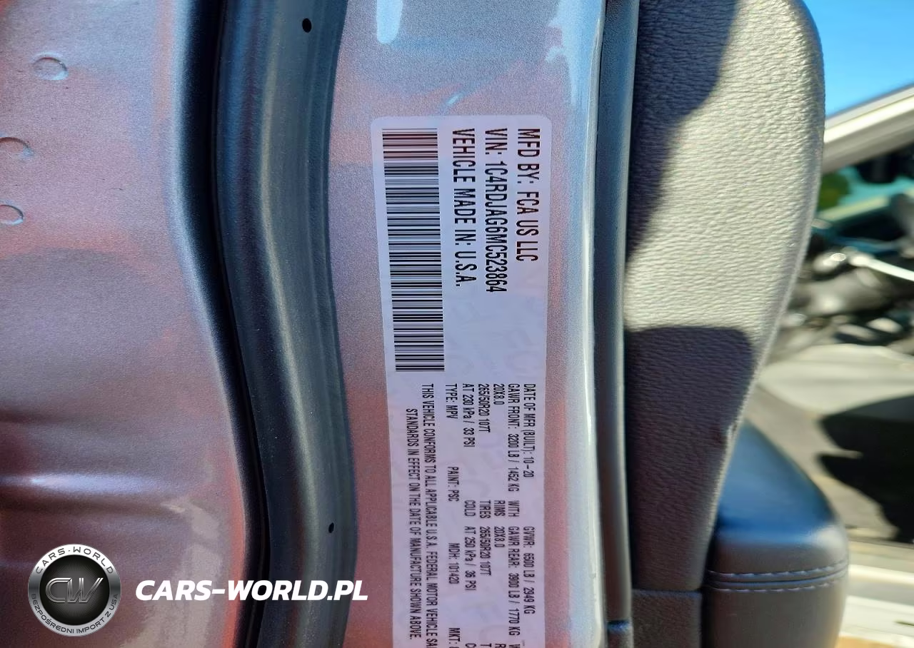 2021 Dodge Durango Sxt VIN:1C4RDJAG6MC523864 - 13
