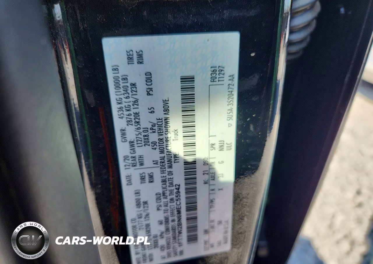 2021 Ford F250 Super Duty VIN:1FT7W2BN6MEC55942 - 12