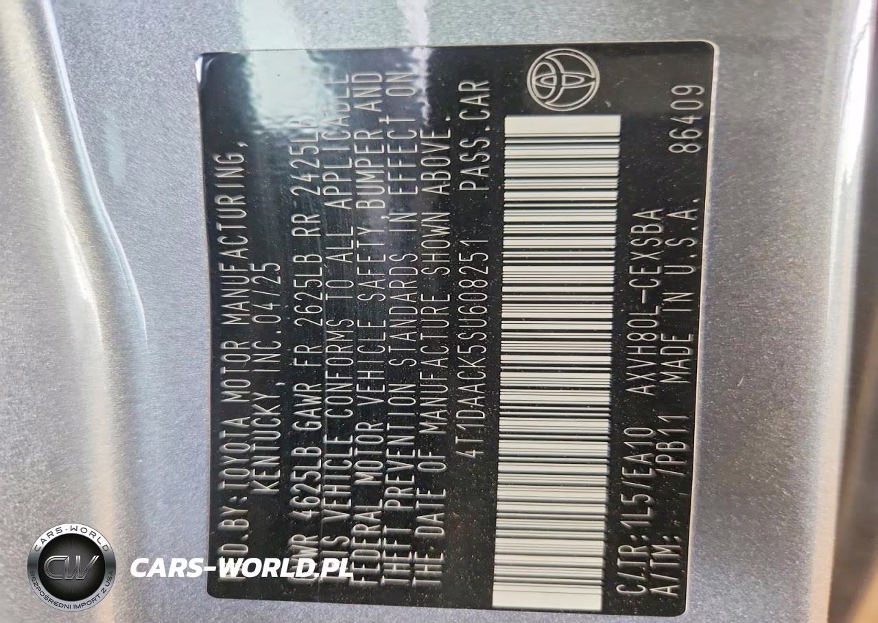 2025 Toyota Camry Se VIN:4T1DAACK5SU608251 - 13