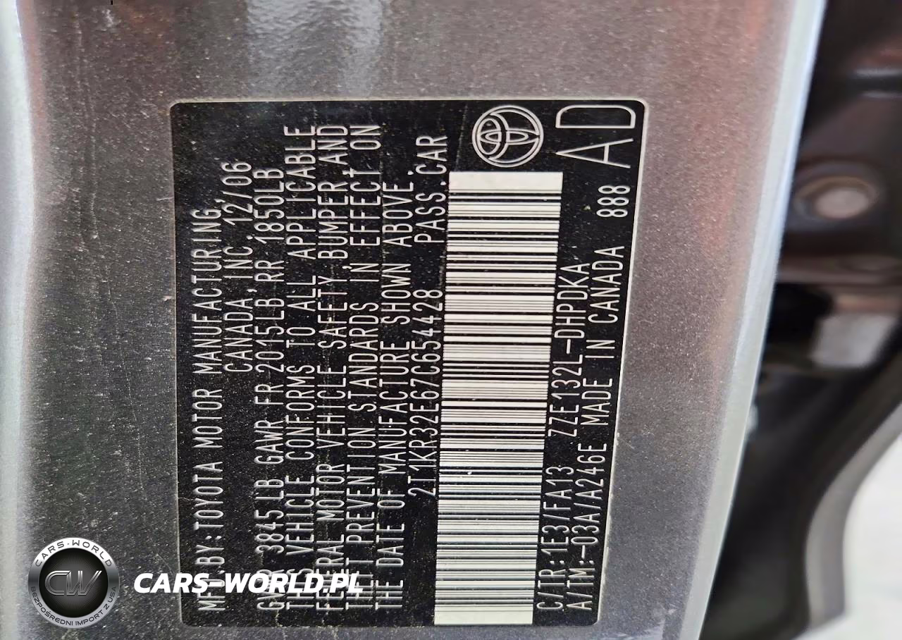 2007 Toyota Matrix Base VIN:2T1KR32E67C654428 - 13