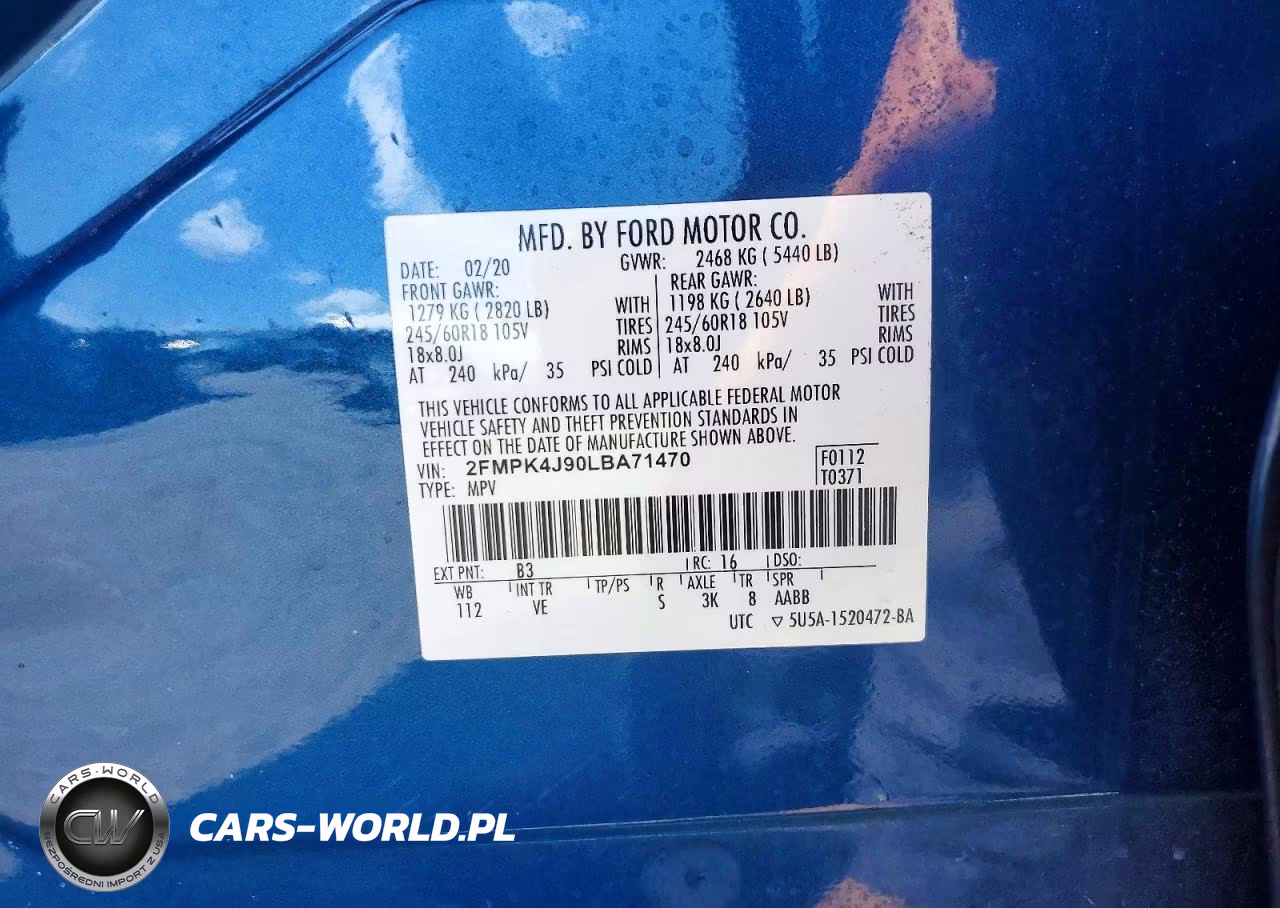 2020 Ford Edge Sel VIN:2FMPK4J90LBA71470 - 13