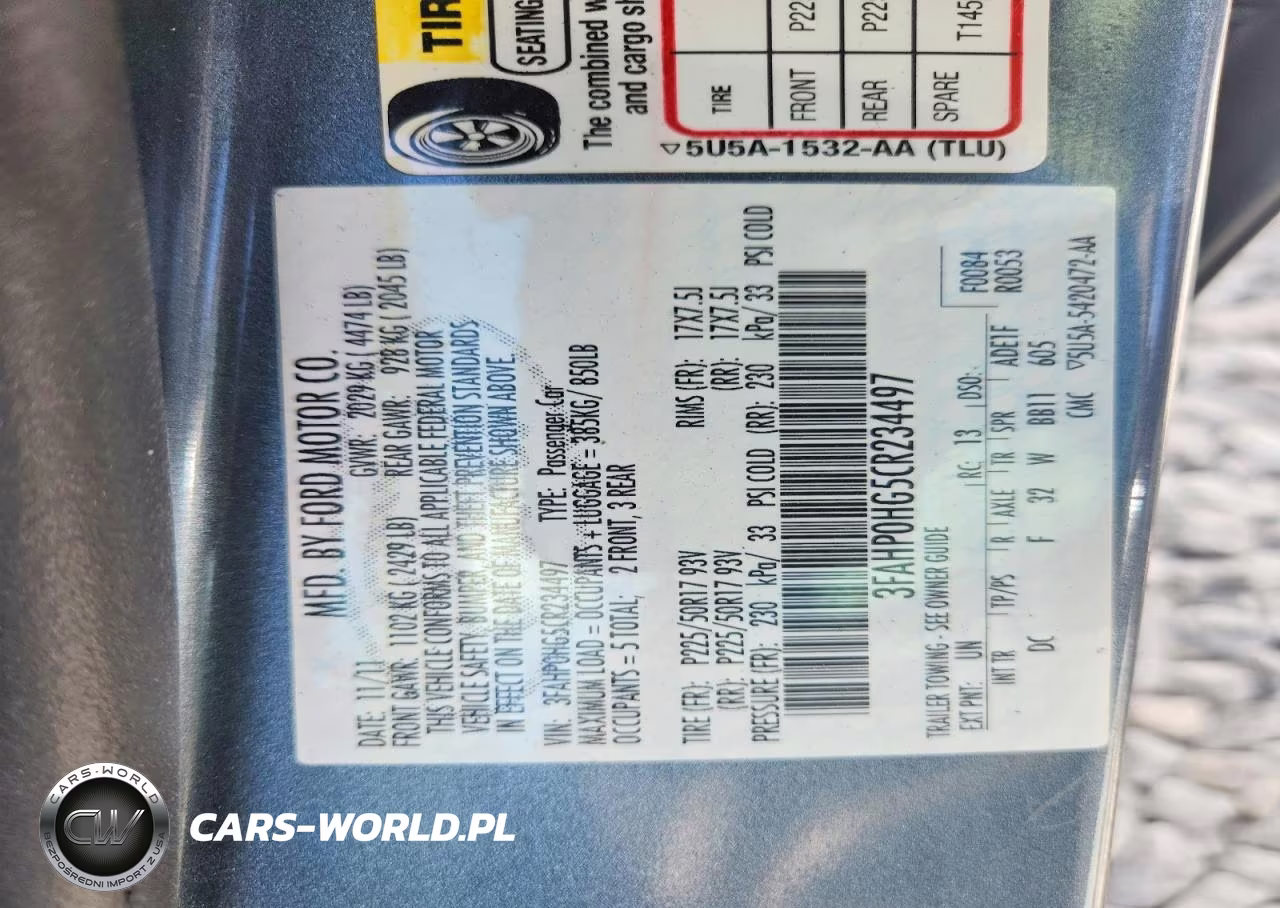2012 Ford Fusion Se VIN:3FAHP0HG5CR234497 - 12