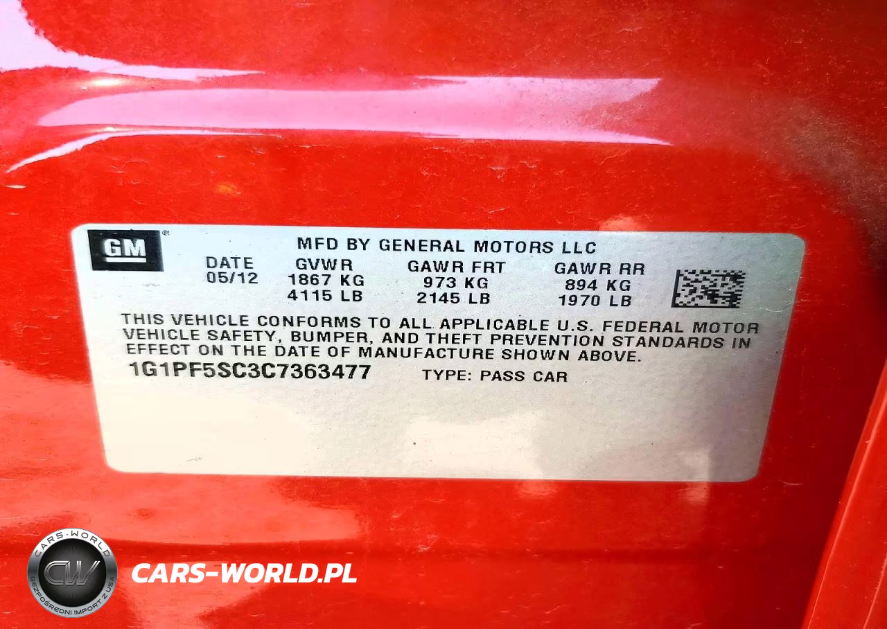 2012 Chevrolet Cruze Lt VIN:1G1PF5SC3C7363477 - 12