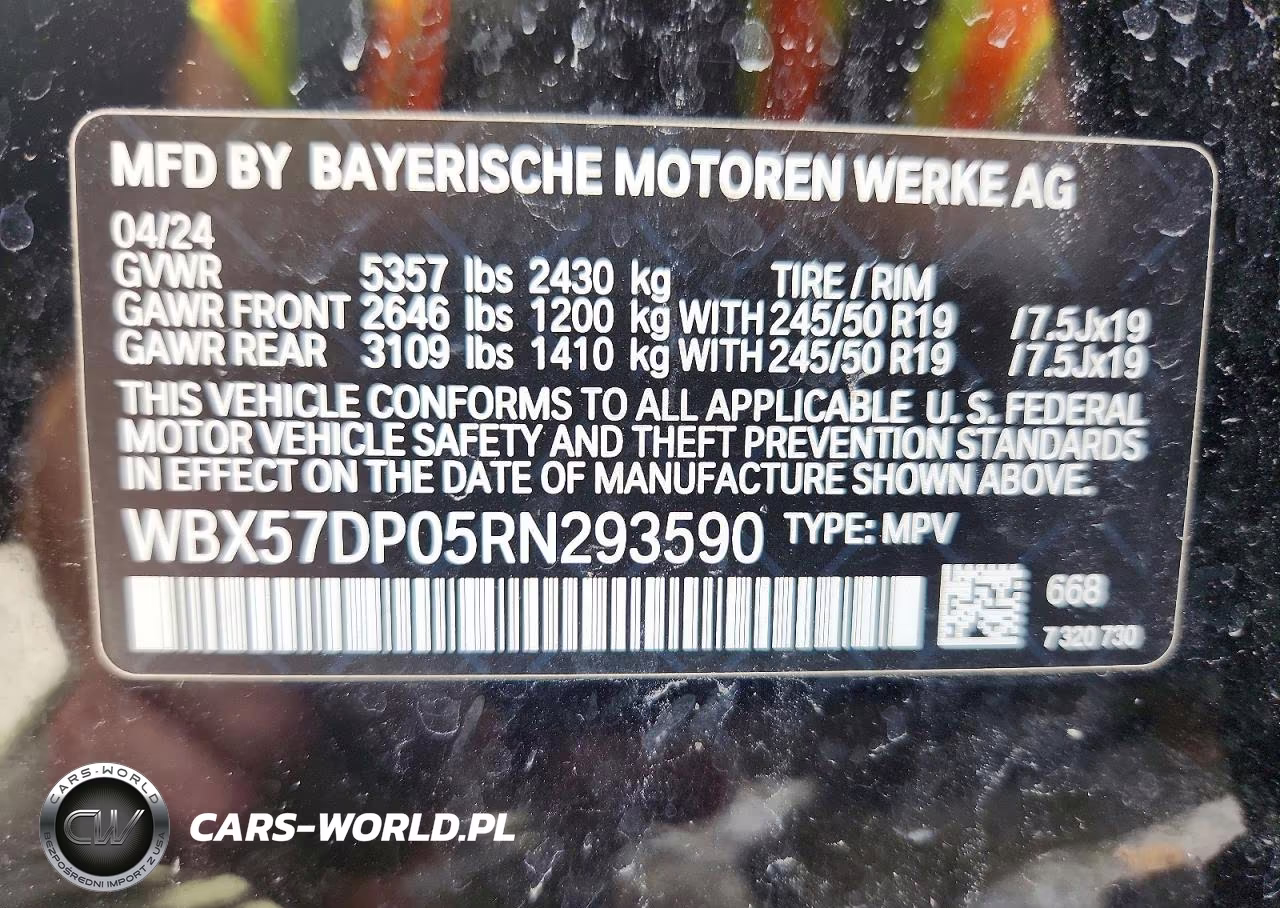 2024 BMW X3 xDrive30I VIN:WBX57DP05RN293590 - 13