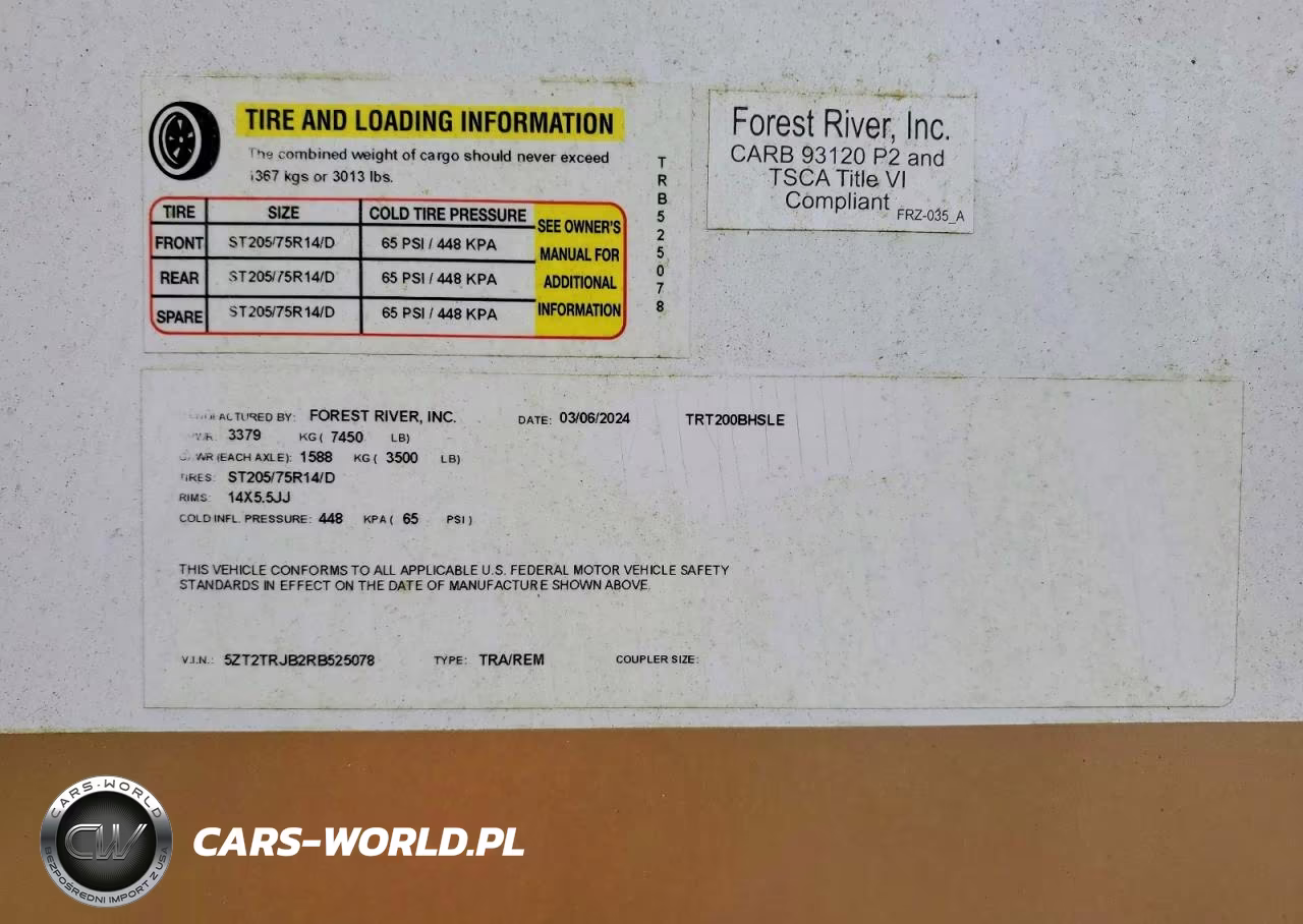 2024 Frrv Trailer VIN:5ZT2TRJB2RB525078 - 10