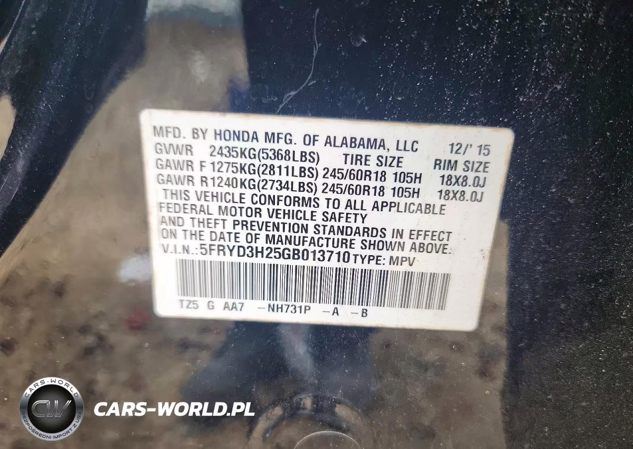 2016 Acura Mdx VIN:5FRYD3H25GB013710 - 13